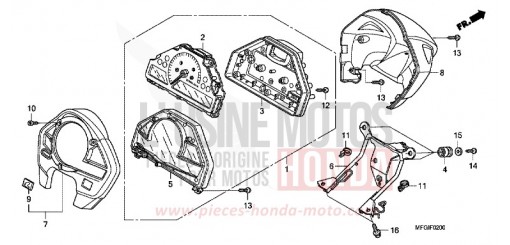 METER (1) CB600F3A de 2010